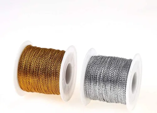 Miniatura 6 de Cuerda metálica plateada de 0.039 in, hilo no elástico para hacer joyas, etiquetas colgantes, 328.1 ft/109 yardas Plata