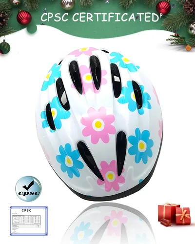 Miniatura 2 de Casco de bicicleta súperligero rosa para niñas pequeñas y bebés. Hawaiian Flower