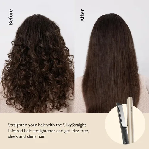 Miniatura 4 de Silk'n SilkyStraight - Plancha de pelo 2 en 1, plancha plana profesional de titanio de 1 pulgada con tecnología infrarroja e iónica, placas