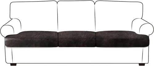 Miniatura 124 de ANARACHON Fundas de cojín de sofá con aspecto de cuero, juego de fundas de asiento de sofá, protector de muebles para sillón seccional, sofá biplaza