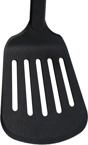 Miniatura 2 de Norpro 905 - Espátula de nailon de alta resistencia al calor, redonda ranurada, 11.5 pulgadas, color negra, 13 pulgadas, Negro