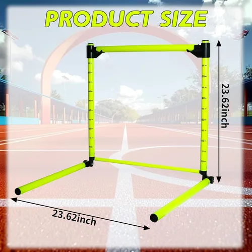 Miniatura 6 de Vallas ajustables con bolsas de transporte, equipo de entrenamiento de agilidad desmontable con escala, valla de práctica de fútbol, vallas de salto
