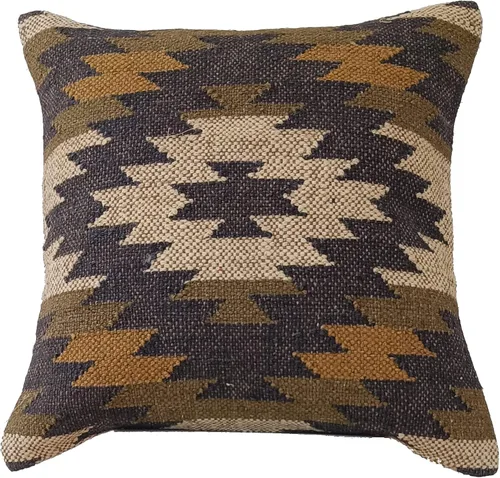 Miniatura 15 de Trade Star Funda de almohada 70% yute y 30% lana kilim, auténtica, funda de almohada bohemia hecha a mano, vintage, funda de cojín cuadrada étnica