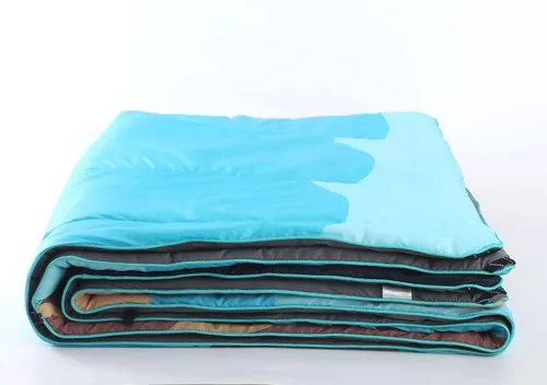 Miniatura 3 de Manta de camping impermeable para viajes, cálida y acogedora manta de pícnic, para exteriores, viajes y montaña. (Lago, 78 x 56 pulgadas)