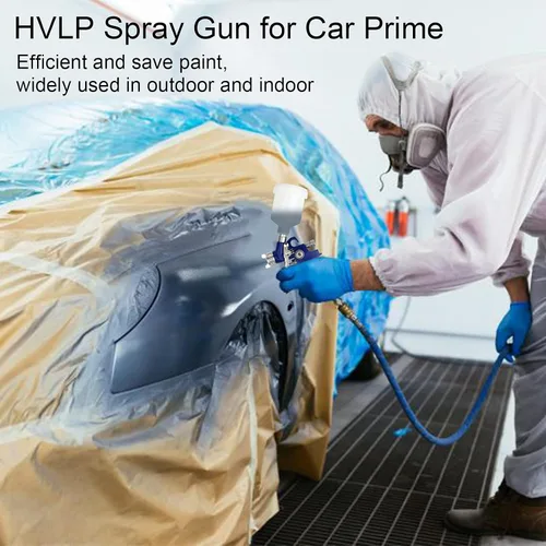 Miniatura 2 de Tosucs HVLP Pistola rociadora con punta de 1.0mm Pistola rociadora de aire para pulverización de coche Pistola de pintura de alimentación por