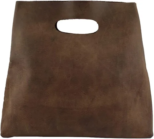 Miniatura 2 de Hide & Drink, Bolso minimalista hecho a mano de cuero de grano completo y piel de oveja