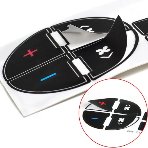 Miniatura 7 de x xotic tech Paquete de 2 calcomanías de botón de CA para automóvil, kit de reparación de botón de control de CA, compatible con Chevy Silverado