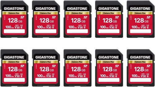 Miniatura 8 de GIGASTONE Paquete de 2 tarjetas SD de 128 GB, cámara Plus, UHS-I U3 Clase 10, tarjeta de memoria SDXC Full HD para cámara digital Canon, tarjeta SD