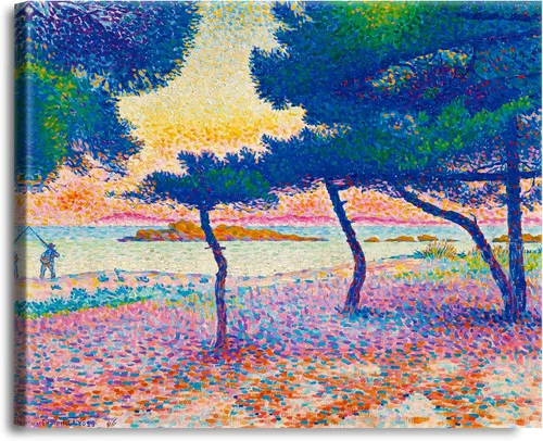 Miniatura 406 de A&T ARTWORK Campo de trigo con cipreses de Van Gogh Las reproducciones de arte clásico mundial, impresiones en lienzo giclée para decoración