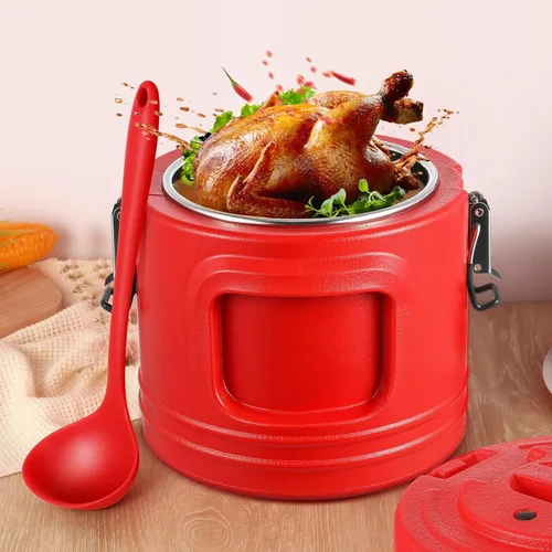 Miniatura 7 de Jinei Calentador de alimentos caliente o refrigerador, contenedor de alimentos aislado con cuchara, caja de sopa comercial portátil