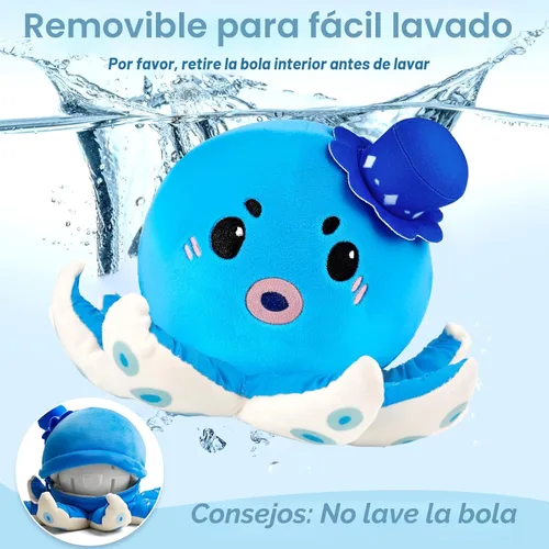 Miniatura 4 de Juguete musical para bebé de 6 a 12 meses, pulpo de peluche recargable que gatea con 40 canciones y grabación de voz – Juguete interactivo