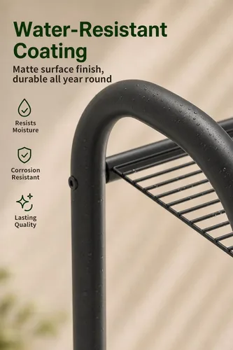 Miniatura 6 de Soporte de metal para plantas de 5 niveles para interiores y exteriores, soporte de flores impermeable para múltiples macetas, soportes resistentes
