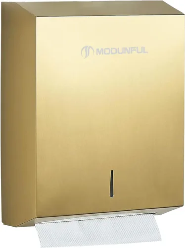 Miniatura 19 de Dispensador de toallas de mano triple para baño, dispensador de toallas de papel plegable en C, montaje en pared con instalación adhesiva sin