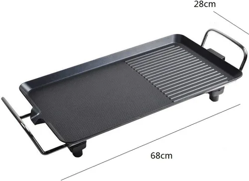Miniatura 2 de Parrilla eléctrica, barbacoa familiar para interiores, sartén antiadherente con revestimiento sin humo, control de 5 niveles con ajuste