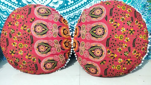 Miniatura 51 de CRAFT KALA Funda de cojín con diseño de mandala, funda de cojín para asiento, hippie, decorativo, bohemio, otomano, de algodón, indio, para sala