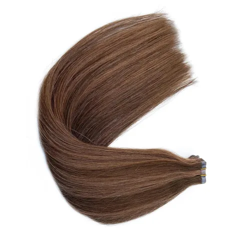 Miniatura 7 de Extensiones de cabello humano real con cinta, 20 piezas de cabello Remy invisible de doble cara, extensiones de cabello Remy con cinta adhesiva