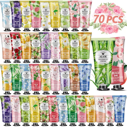 Miniatura 10 de Juego de 210 regalos de crema hidratante para manos, rellenos de calcetines para mujer, loción de manos tamaño de viaje para manos secas y E-210