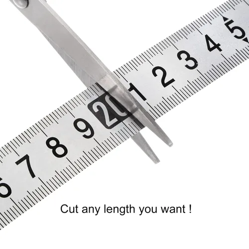 Miniatura 5 de HARFINGTON Cinta métrica autoadhesiva de 39.4 in, de acero inoxidable, resistente al desgaste, resistente al desgaste, de izquierda a derecha, regla