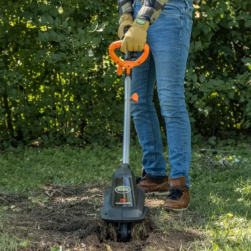 Miniatura 4 de Scotts Outdoor Power Tools TC70020S cultivador de jardín inalámbrico de 20 voltios y 7.5 pulgadas, (batería de 2 Ah y cargador rápido incluidos)