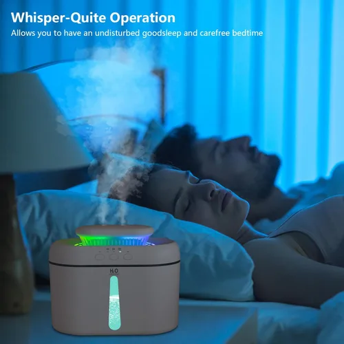 Miniatura 5 de Humidificadores SZO para Dormitorio, Capacidad de 2.5L, Apagado Automático, Fácil de Llenar y Limpiar, Humidificador Ultrasónico de 16 dB Silencioso