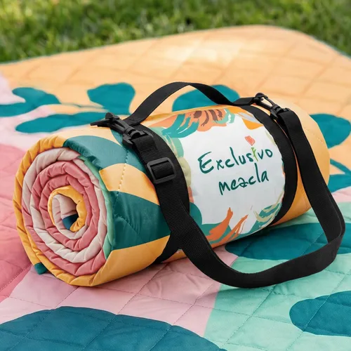 Miniatura 2 de Exclusivo Mezcla Manta de picnic impermeable de 60 x 80 pulgadas, manta de camping moderna a prueba de arena de poliéster floral multicolor grande
