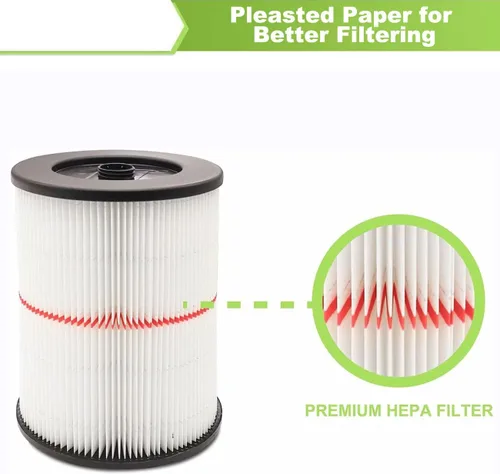 Miniatura 3 de Filtro de cartucho de repuesto para Shop Vac Craftsman 9-17816 Filtro para filtro de vacío Craftsman 17816, filtro de aire húmedo y seco de uso Para