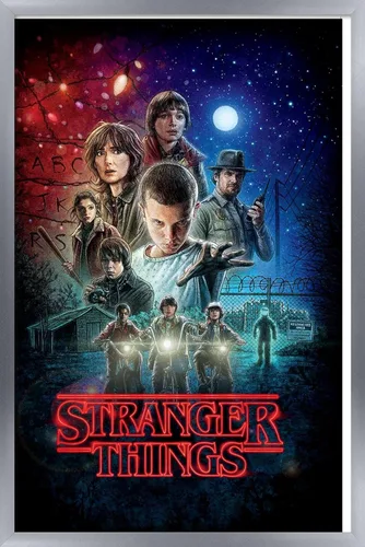 Miniatura 12 de Trends International Netflix Stranger Things - Póster de pared de una hoja, 14.725 x 22.375 pulgadas, versión enmarcada de madera de granero