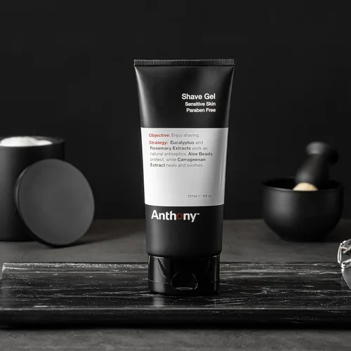 Miniatura 2 de Anthony Gel de afeitado para pieles sensibles, crema de afeitar calmante y sin espuma para hombres y mujeres. Con cuentas de aloe vera, extracto