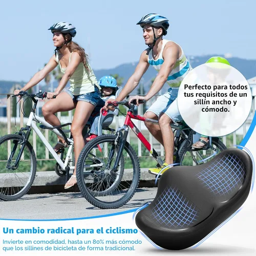 Miniatura 6 de CDYWD Noseless Oversized Bike Seat for Men Women Comfort, Extra Wide Padded Bicycle Seat Cushion, Large Comfortable Bike Saddle for Peloton