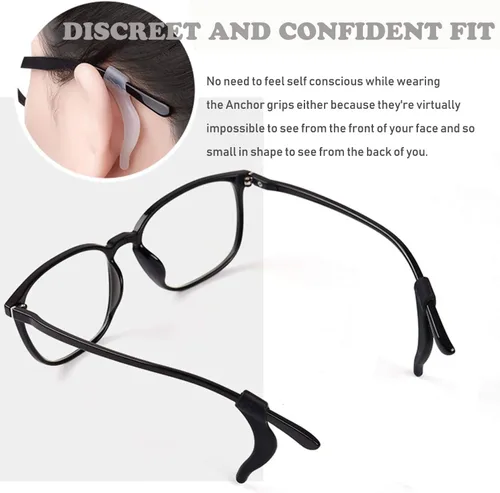 Miniatura 4 de Agarre para las orejas, gancho de silicona para las orejas, 10 pares de soporte antideslizante suave y cómodo, retenedores de gafas para lentes