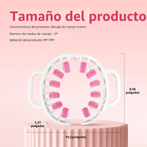 Miniatura 7 de Docemel Rodillo masajeador de drenaje linfático – Herramienta de fascia para piernas, muslos y pantorrillas – Escultura corporal de tejido profundo