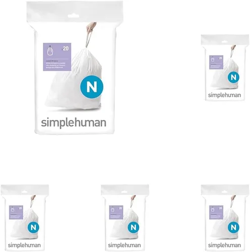 Miniatura 68 de simplehuman Forro para bote de basura de ajuste personalizado, 45 litros/12 galones, 20 unidades (paquete de 2)