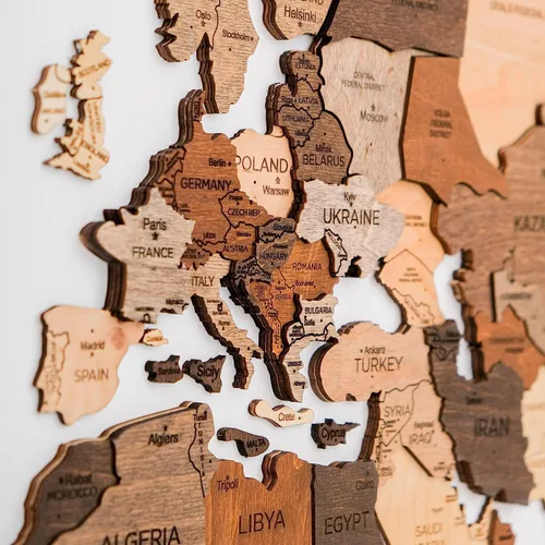 Miniatura 9 de Enjoy The Wood Mapa del mundo de madera 3D, arte para pared, decoración de pared de madera grande, idea de regalo de inauguración de la casa, idea