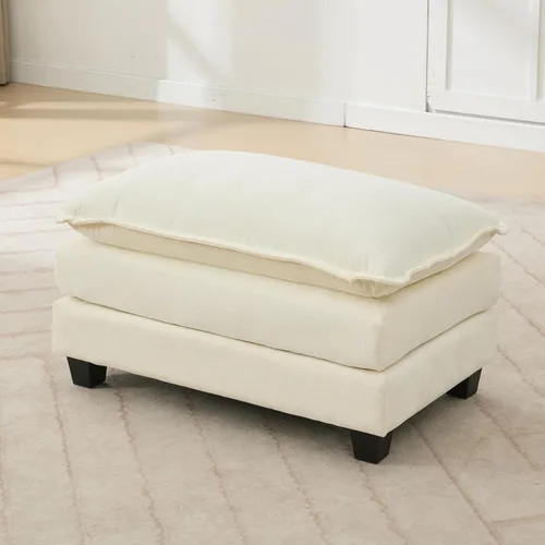 Miniatura 31 de Juego de sofá seccional modular de gran tamaño, sofá de nube convertible de asiento profundo, sofá esquinero grande en forma de L con cojines Beige