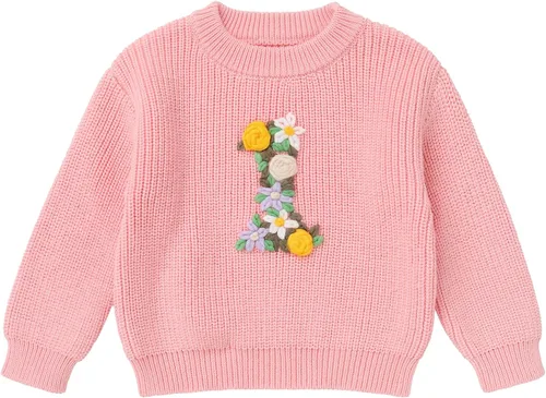 Miniatura 59 de Suéter de primer cumpleaños para bebés y niñas de un año de edad, sesión de fotos, otoño e invierno