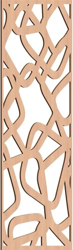 Miniatura 25 de Acme Paneles de pared decorativos de madera con calado, 9 3/8 pulgadas de ancho x 24 3/8 pulgadas de alto x 1/4 de alto, roble rojo