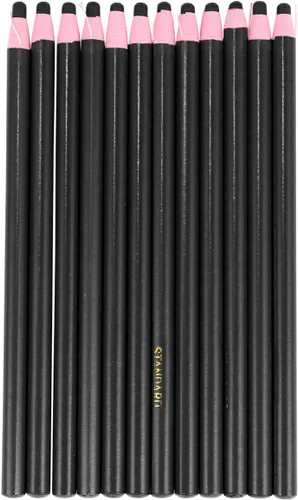 NUOBESTY Pelar, 1 caja de lápiz de grasa negro para despegar y quitar, rotulador de porcelana, rotulador multiusos para tienda del hogar, 6.9 x 2.2