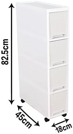 Miniatura 3 de Carrito de almacenamiento y organizador estrecho, delgado y delgado, gabinete de almacenamiento de cocina de 7.1 pulgadas junto al refrigerador