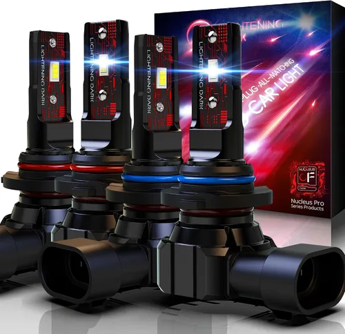 Miniatura 9 de Bombilla H4, bombillas antiniebla H4/9003 de 6500 K, blanco xenón extremadamente brillante, inalámbrica, sin ventilador, apta para Tacoma 1997-2015