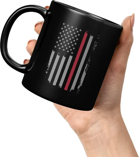 Miniatura 6 de Regalos patrióticos de bomberos con la bandera estadounidense para hombres y mujeres, regalos de primera respuesta para hombres, taza de café