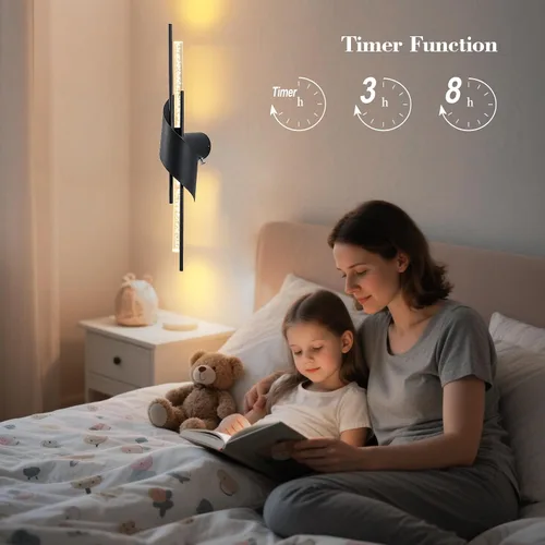 Miniatura 5 de camuucci Battery Operated Wall Sconces Set of Two,Modern Wireless Wall Lights,LED Rechargeable 20000mAh Not Hardwired Remote Control Dimmable Wall