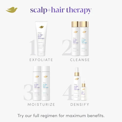 Miniatura 7 de Dove Density Boost Acondicionador Hidratante Terapia para el Cuero Cabelludo para Cabello Seco, con Vitamina B3, Zinc y 0% Sulfatos, 9.25 oz
