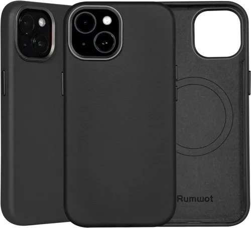 Miniatura 25 de Funda de cuero genuino para iPhone 13 Pro, cuero de grano completo, compatible con MagSafe y carga inalámbrica, bisel de la cámara con botones