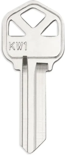 Miniatura 7 de QWORK Llaves en blanco, paquete de 50 estructuras de cobre compatibles con (KW1) Kwikset, nueva llave de metal sin cortar en blanco