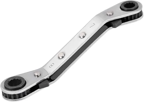Miniatura 10 de uxcell Llave de trinquete reversible, extremo de caja doble de 0.669 in x 0.748 in, Cr-V