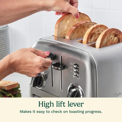 Miniatura 6 de Cuisinart 4 Slice Toaster, Compact Stainless Steel Toaster with Extra-Wide Slots for Toasting Bread, French Toast, Bagels and Pastries, Defrost &