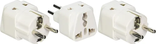 Miniatura 8 de Adaptador de enchufe de alimentación universal de 2 entradas, paquete de 3 unidades, tipo B, certificado CE para teléfonos móviles, portátiles