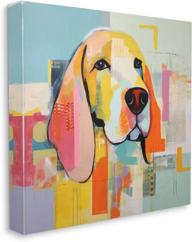 Miniatura 2 de Stupell Industries Lienzo de retrato abstracto de perro por Irena Orlov