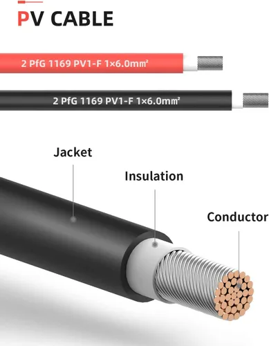 Miniatura 3 de BougeRV Cable de extensión solar de 6 pies 10AWG con conector hembra y macho con par adicional de conectores, kit de adaptador de panel solar