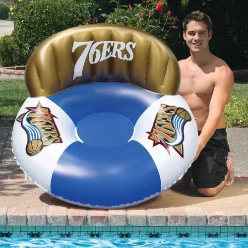 Miniatura 2 de Poolmaster Flotador inflable de lujo grande de la NBA para adultos Filadelfia 76ers